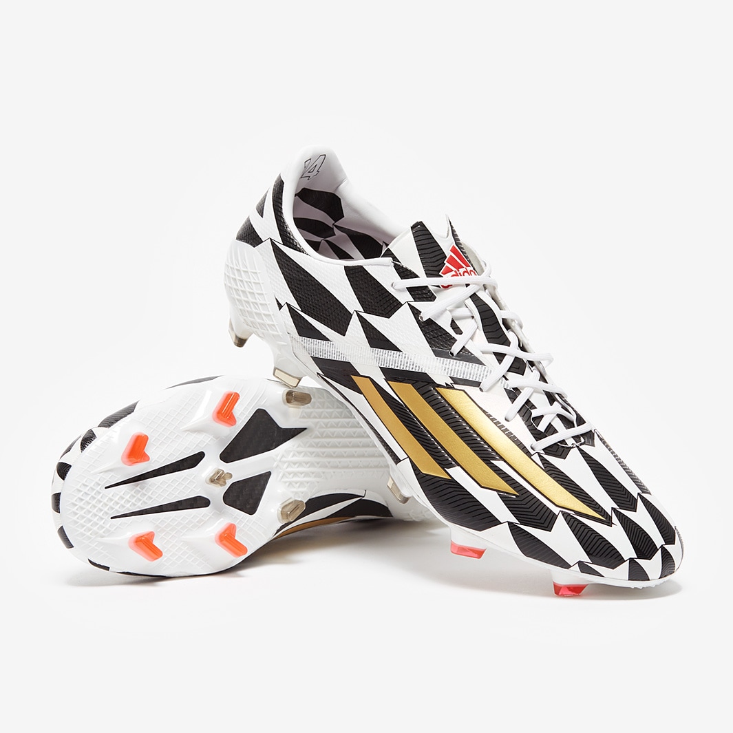 adidas F50 Adizero IV FG - White/Gold Metallic/Scarlet