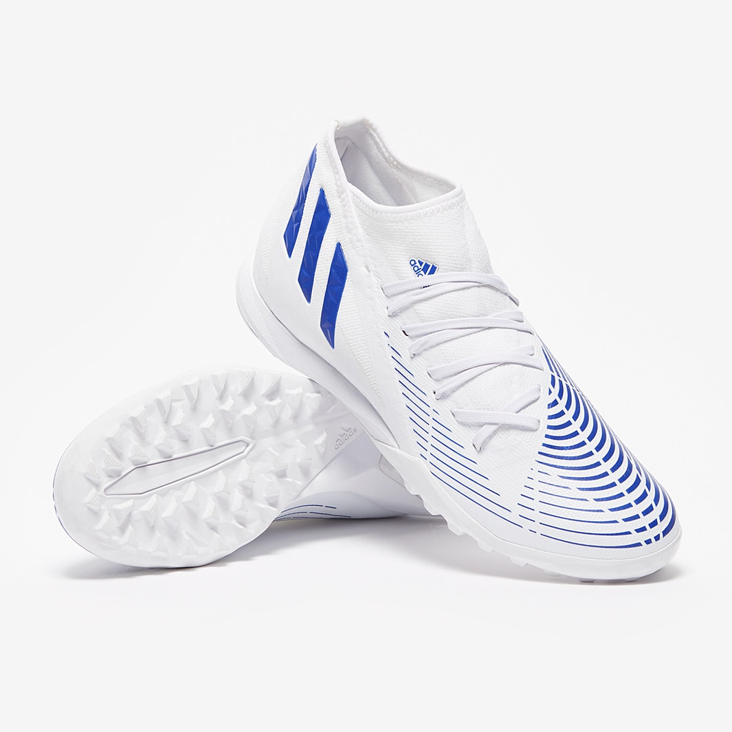 adidas Predator Edge.3 TF - White/Hi-Res Blue/White - Mens Soccer Cleats