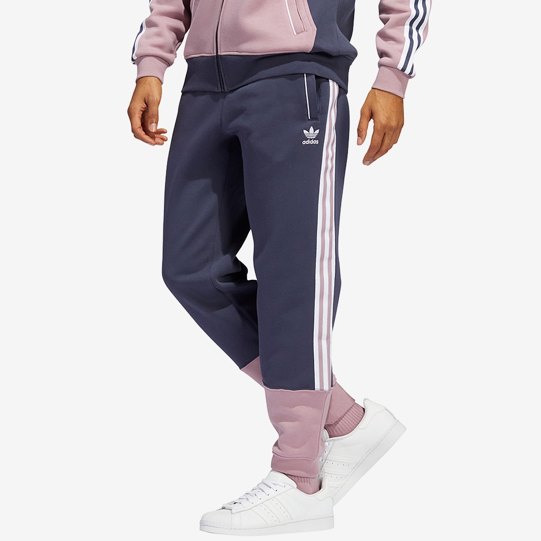 adidas Originals SST Fleece Track Pant Shadow Navy/Magic Mauve Mens Clothing ProDirect
