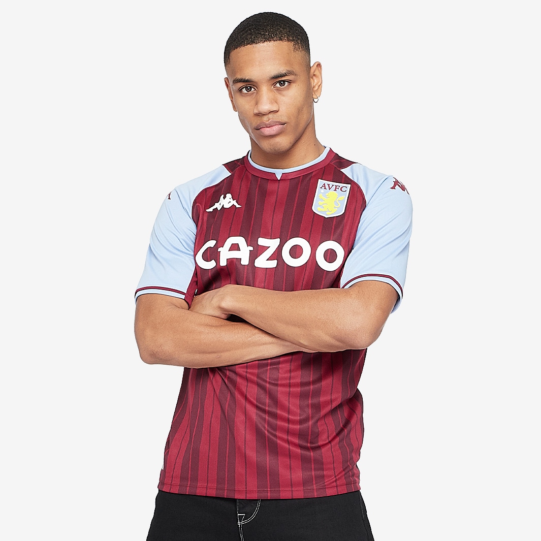 Kappa Aston Villa 21/22 Home Shirt - Claret/Blue - Mens Replica