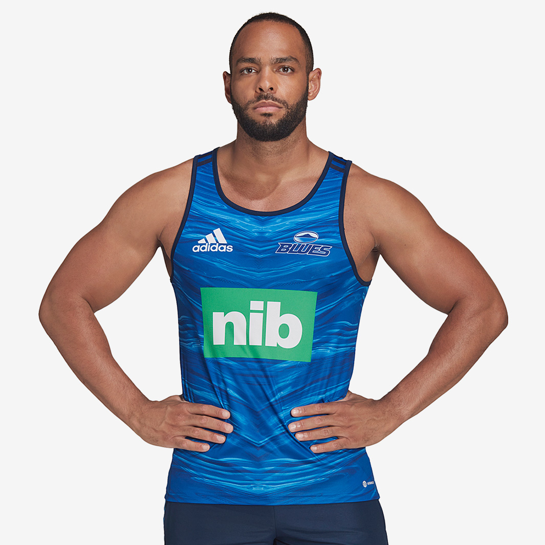 adidas Blues 2022 Performance Singlet - Collegiate Royal - Mens Replica