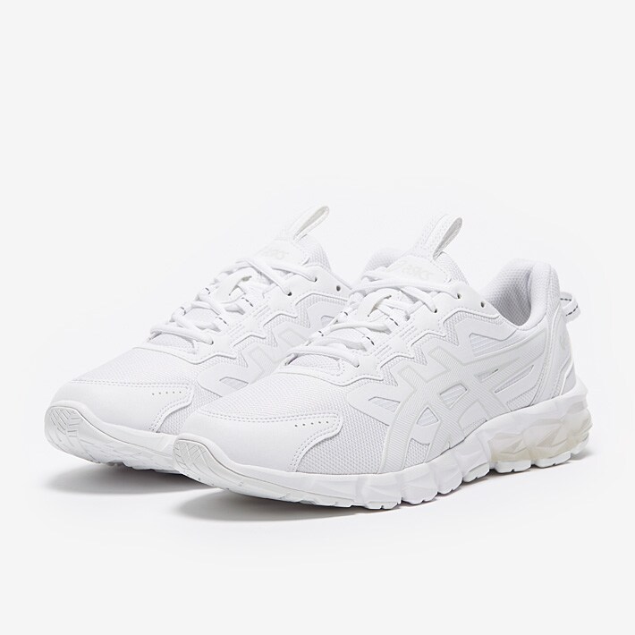 all white asics quantum