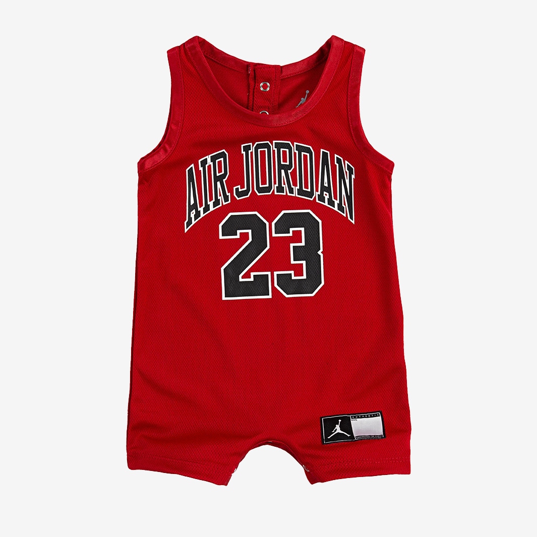 Jordan Infant HBR Jersey Romper (1-2 YRS) - Gym Red - Boys Clothing