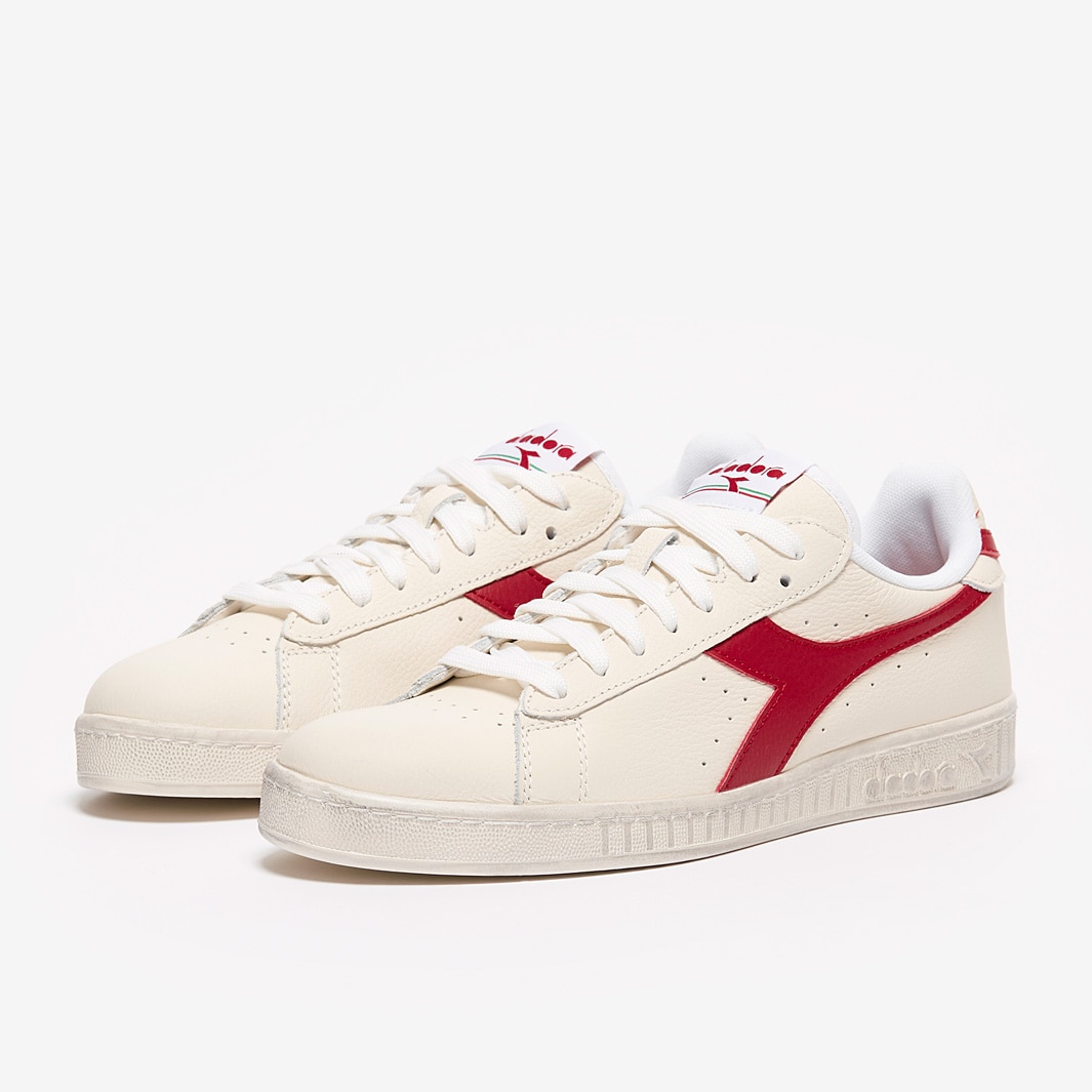Diadora Game L Low Waxed - White/Red Pepper - Trainers - Mens Shoes ...