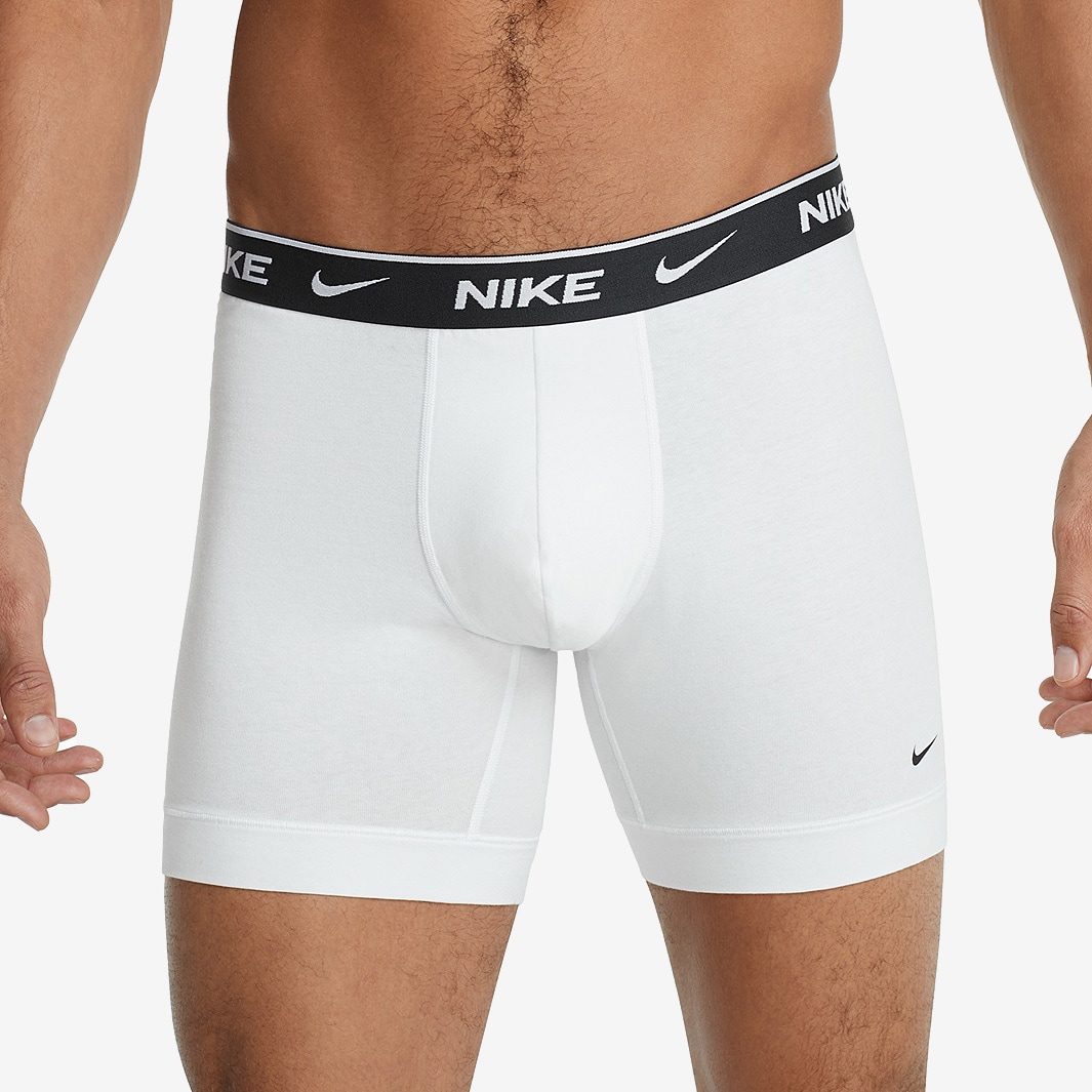Nike Boxer Brief 3 Pack - White/Grey Heather/Black - Mens Clothing