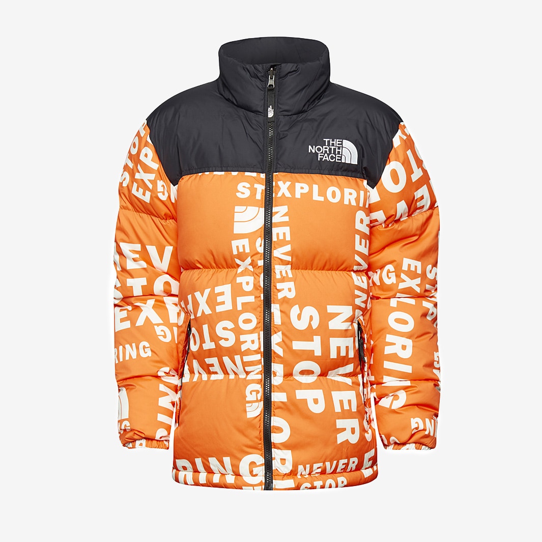 North face puffer jacket on sale orange