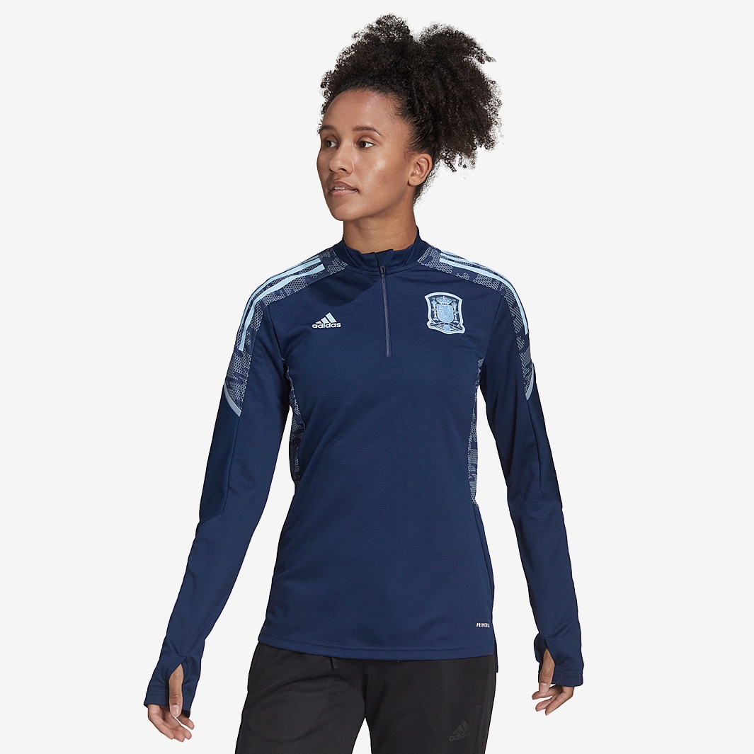 adidas Spain 2022 Womens Training Top - Team Navy Blue/Glow Blue ...