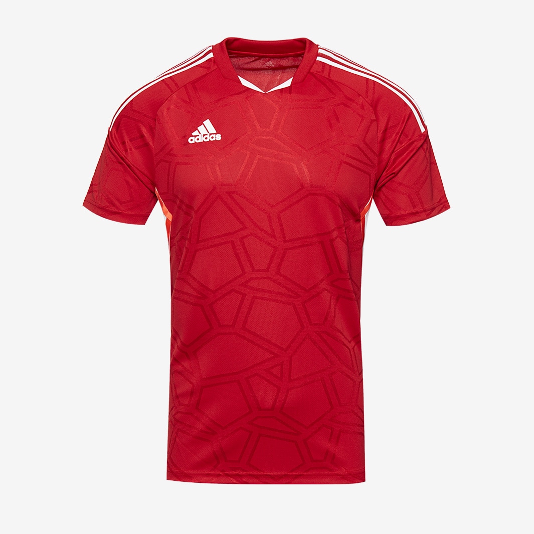 adidas Condivo 22 SS Matchday Shirt - Team Power Red/White - Mens ...