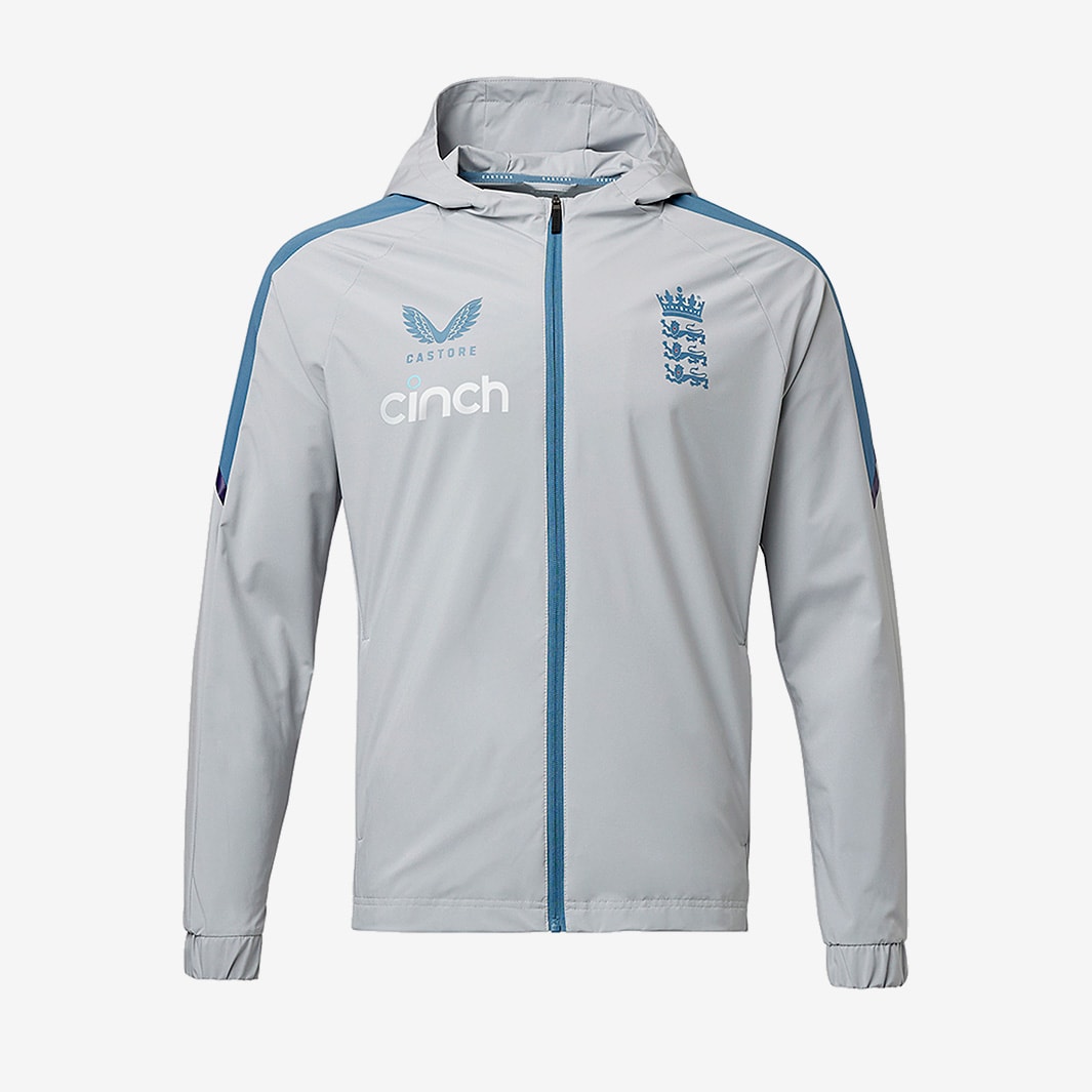 Castore ECB England Rain Jacket Grey Cricket Replica