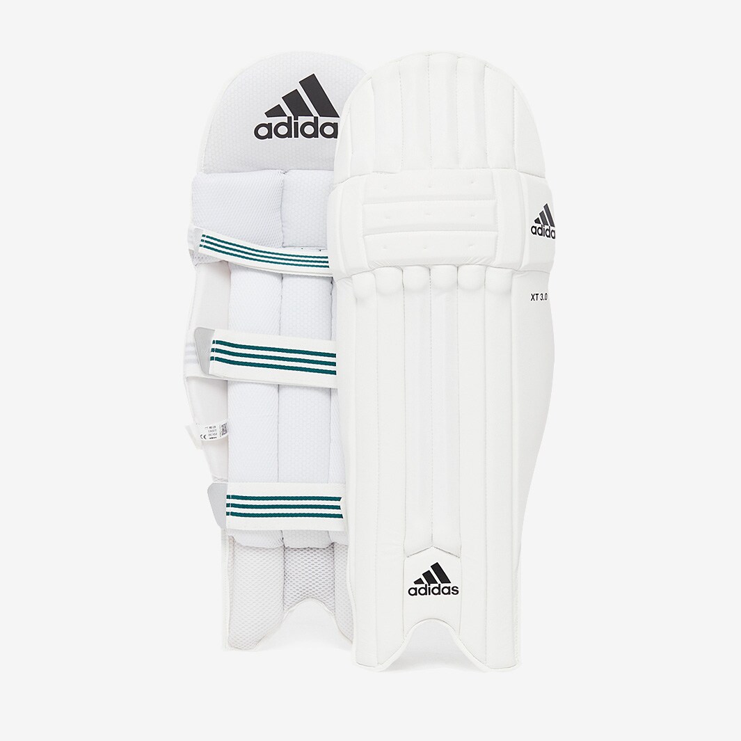 adidas XT 3.0 RH Batting Pads White/Teal Batting Equipment