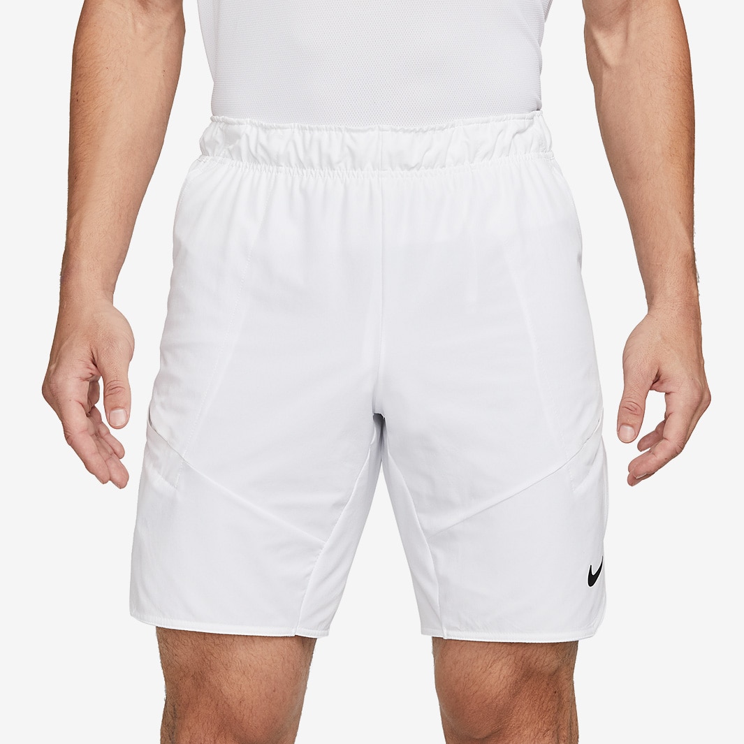 Nike Court Dri-FIT Advantage 9in Short - White/Black - Mens Clothing