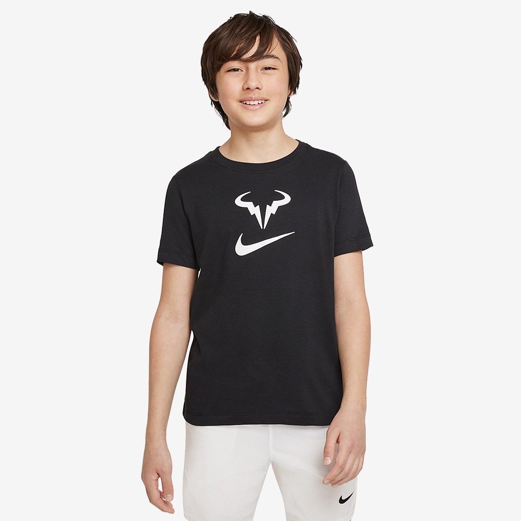 Nike Boys Court Dri-FIT Rafa Tee - Black - Boys Clothing | Pro:Direct ...