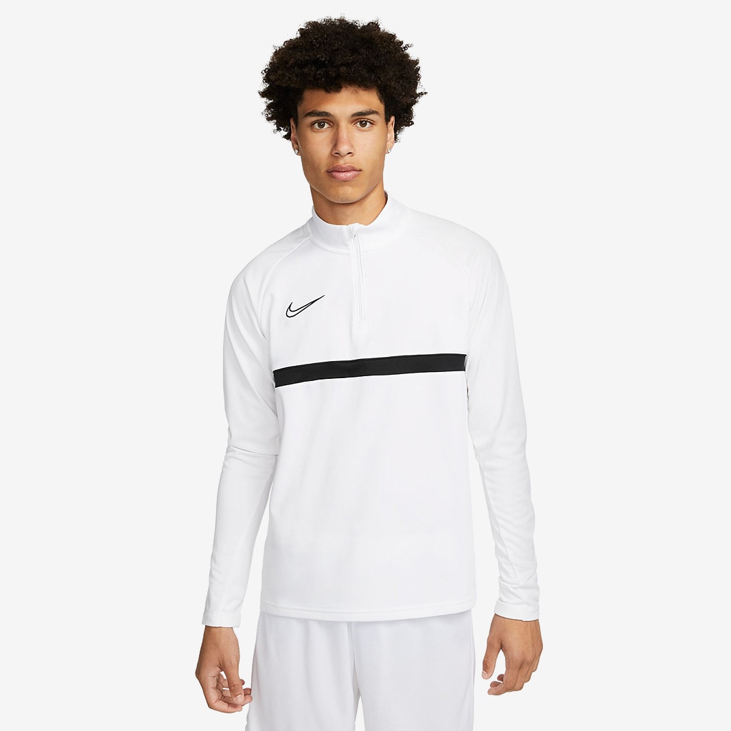 Nike DF Academy 21 Drill Top - White/Black/Black/Black - Mens Clothing