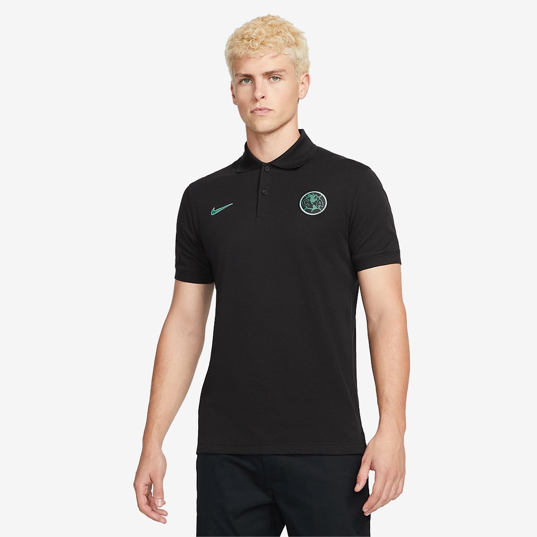 Nike Club America 21/22 DF Slim Polo Shirt 2.0 - Black/Healing Jade ...