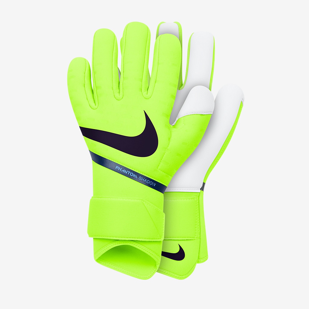 Nike GK Phantom Shadow - Volt/White/Blackened Blue - Mens GK Gloves