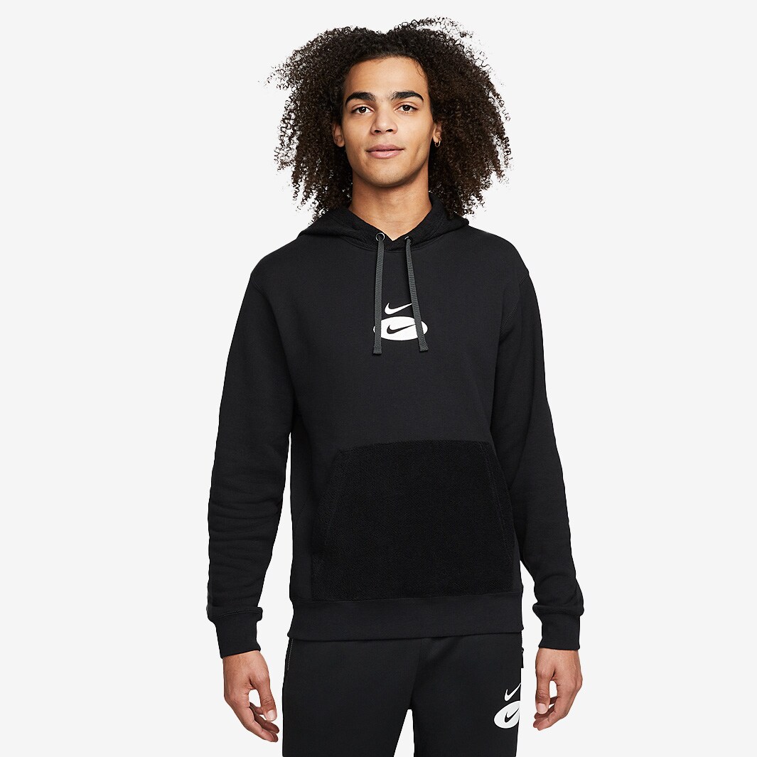 Nike Sportswear Swoosh League French Terry Pullover Hoodie Black/Dk