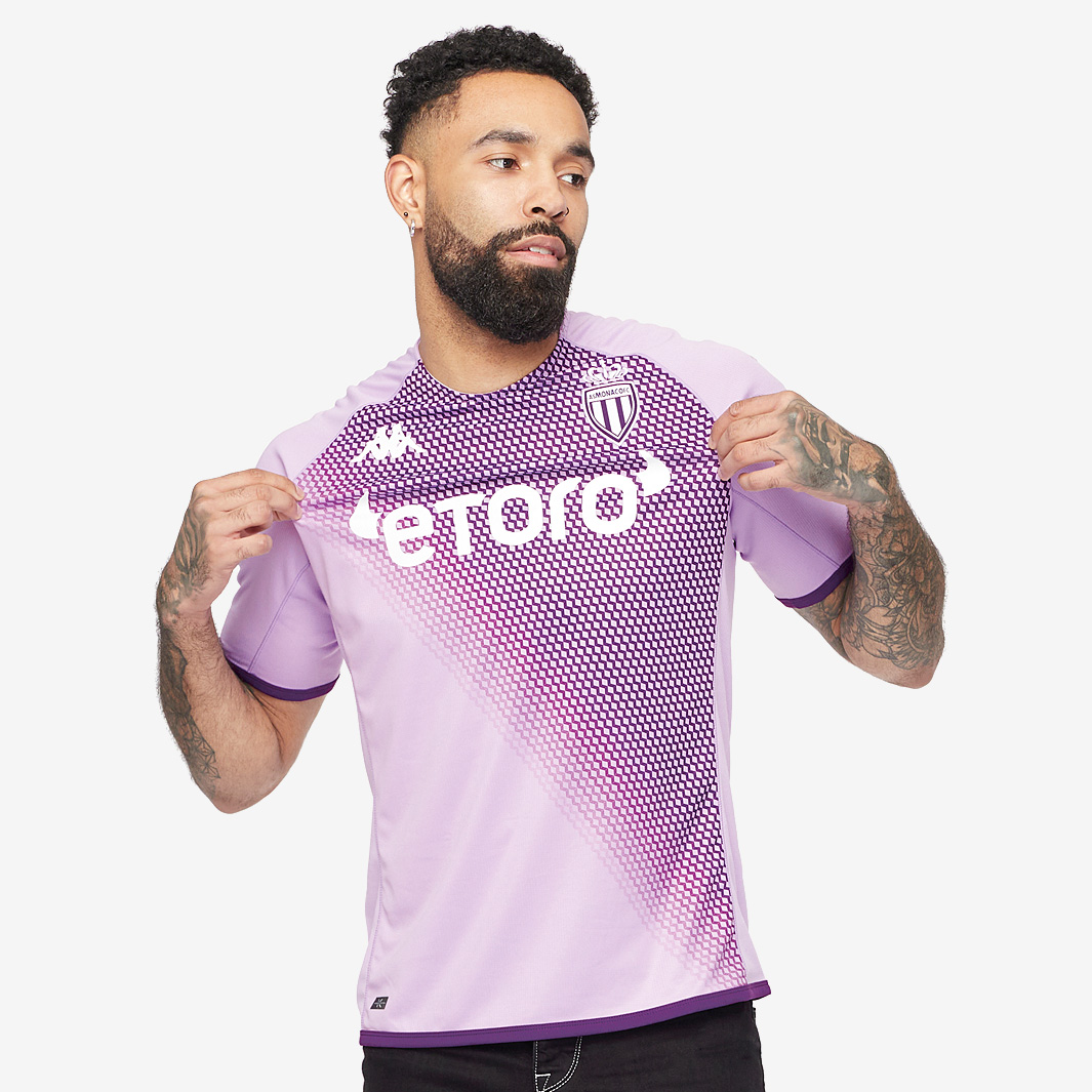 Kappa AS Monaco 22/23 Third Shirt - Lavander/Violet - Mens Replica ...