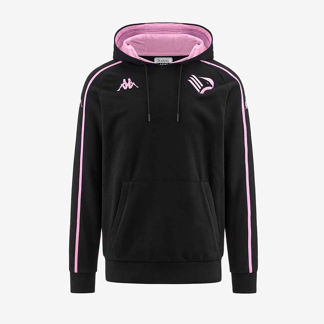 Sudadera Con Capucha Kappa Palermo Training Negro Rosa