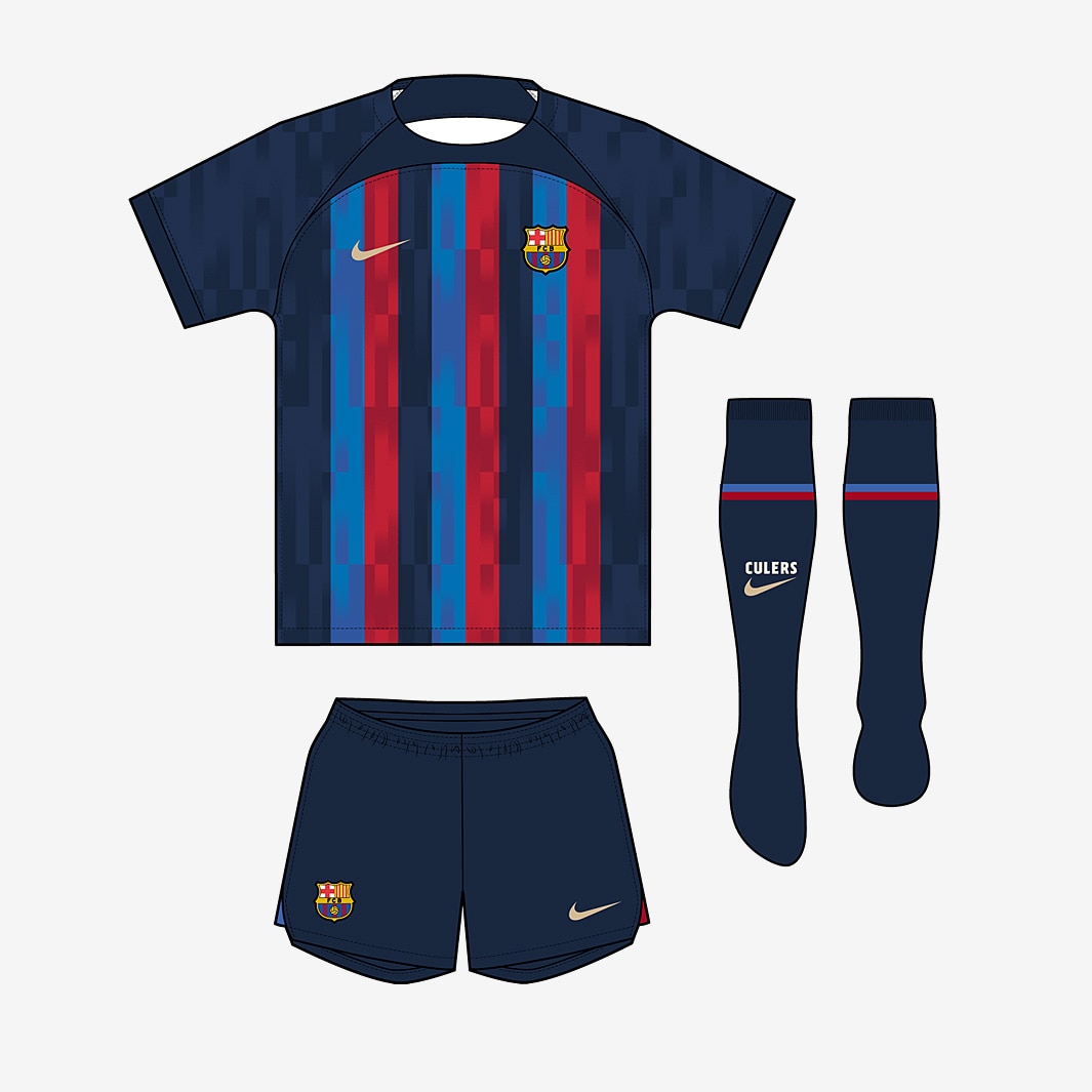 Nike Kids FC Barcelona 2022/23 Home Jersey - Obsidian/Sesame