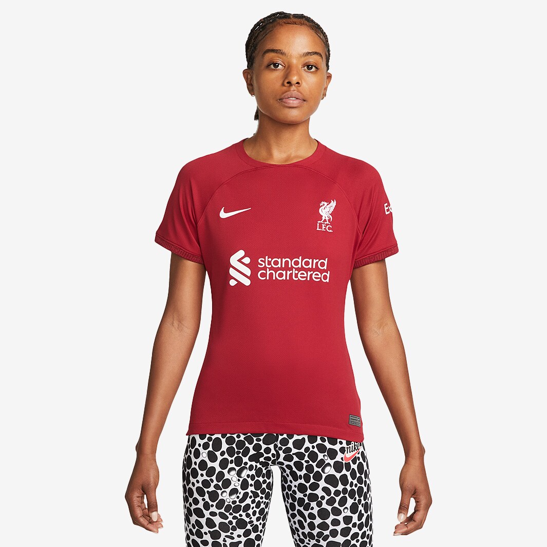 Nike Liverpool 2223 Womens Home Stadium Ss Shirt Tough Redteam Redwhite Womens Replica 9262