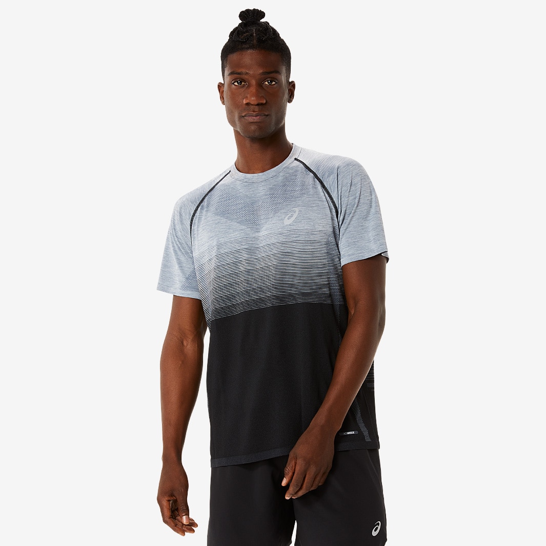 ASICS Seamless T-Shirt - Performance Black/Carrier Grey - Mens Clothing ...
