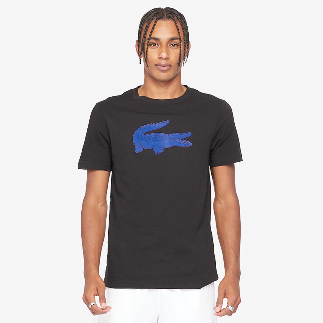 Lacoste Core Performance Tee - Black/Blue - Mens Clothing | Pro:Direct ...