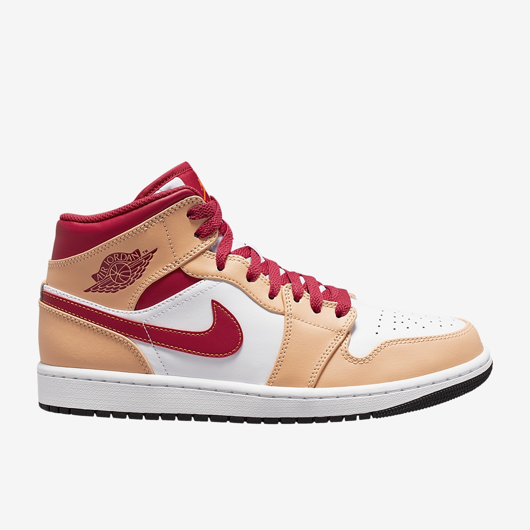 Air Jordan 1 Mid - White Onyx/Light Curry/White - Mens Shoes | Pro