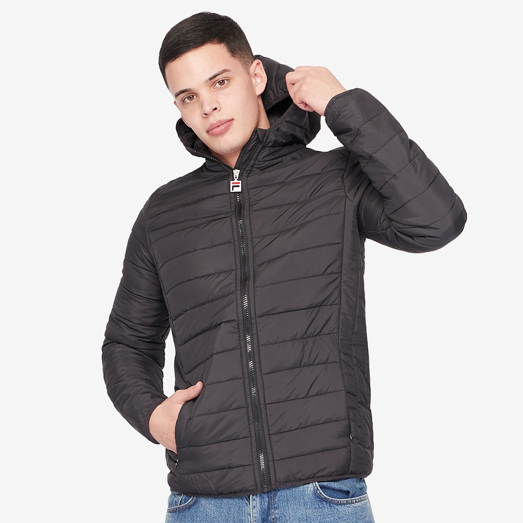 FILA Heritage Pavo Quilted Puffer Jacket - Black - Tops - Mens Clothing
