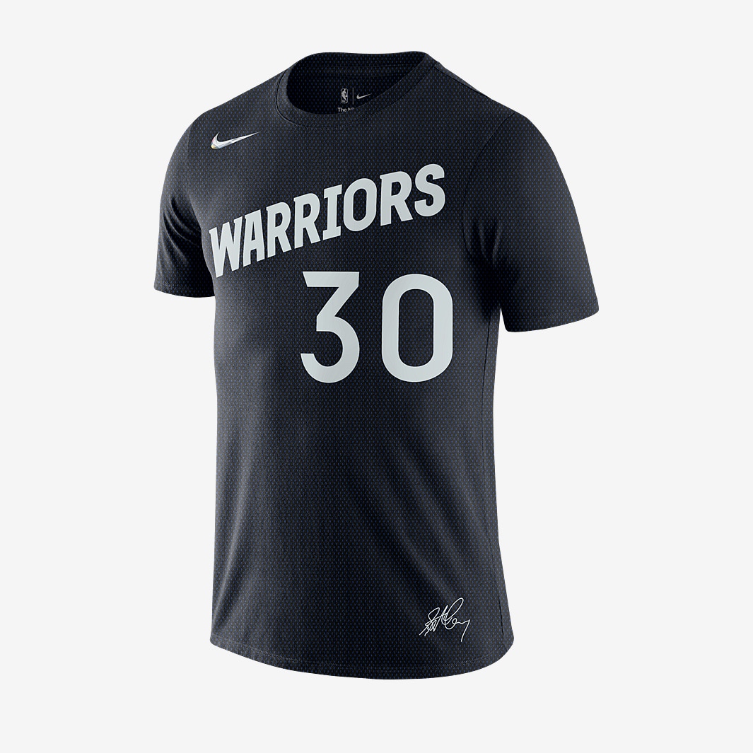 Nike NBA Golden State Warriors Stephen Curry Select Series MVP Tee Black Mens Replica Pro Direct Basketball