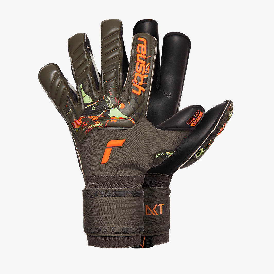 Reusch Attrakt SpeedBump – Guanti Da Portiere Unisex Per Erba Artificiale, Senza Spalline, Taglio Evolution Negative