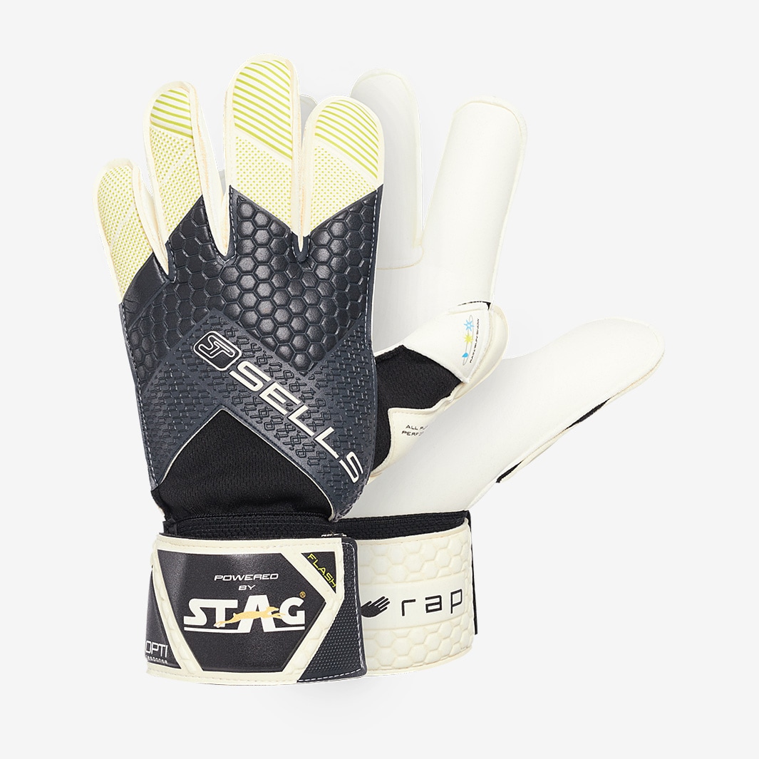 Sells Junior Wrap Flash Stag White/Black/Red Junior GK Gloves