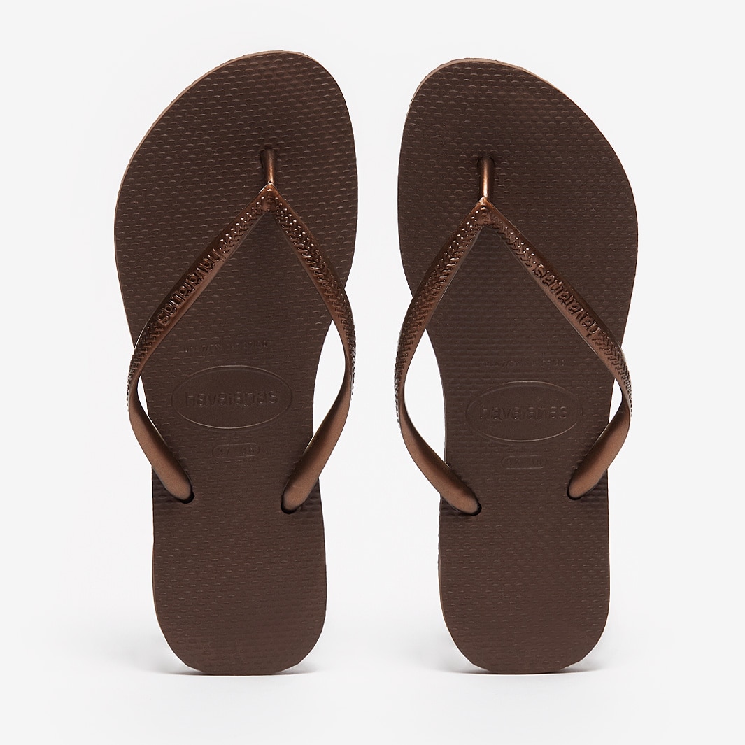 Havaianas Slim - Dark Brown/Metal Acoused - Flip-Flops - Womens Shoes