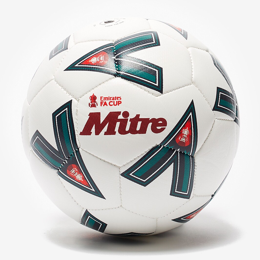 Mitre FA CUP Play 22/23 White/Pitch Green/FA Cup Red Footballs