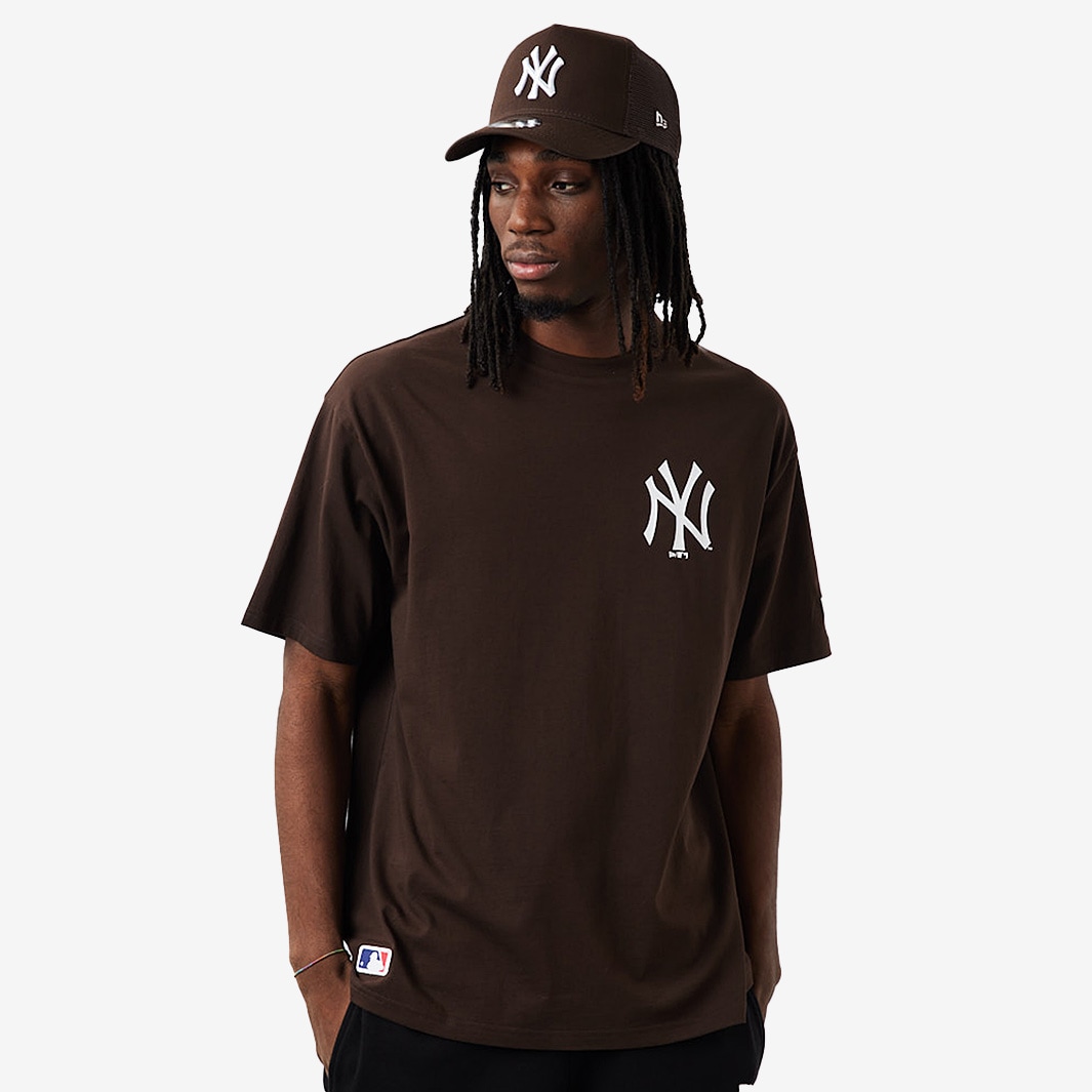 New Era MLB New York Yankees Oversized Tee - Brown/White - Tops - Mens ...