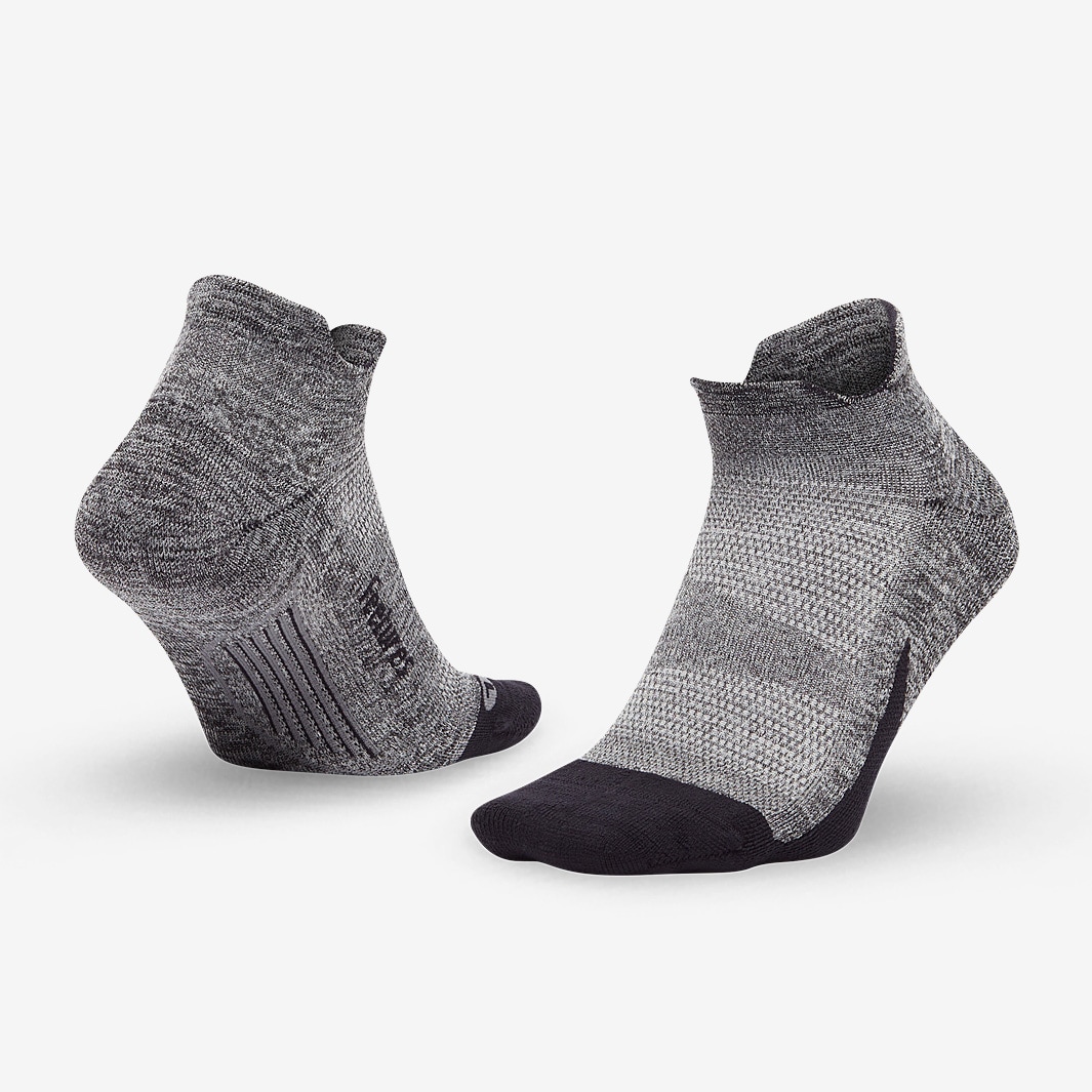 Feetures Elite Light Cushion No Show Tab - Grey - Running Socks