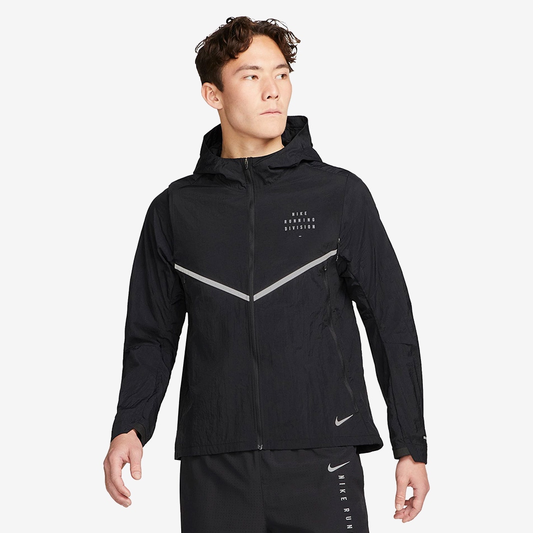 Nike Repel Run Division Jacket - Black/Black/Reflective Silv - Mens ...