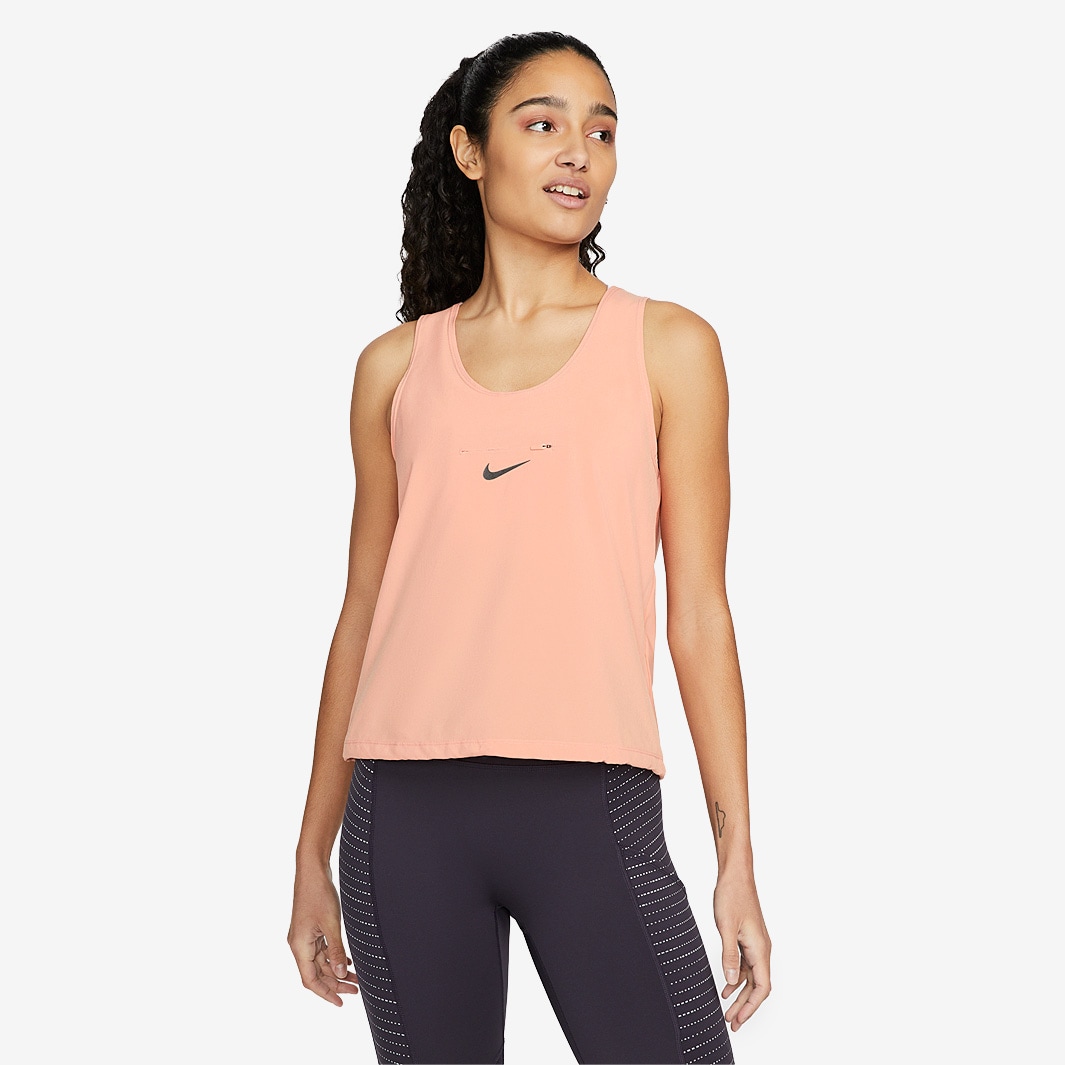 Nike Womens Dri-FIT Run Division Tank - Lt Madder Root/Black - Womens  Clothing | Pro:Direct Running