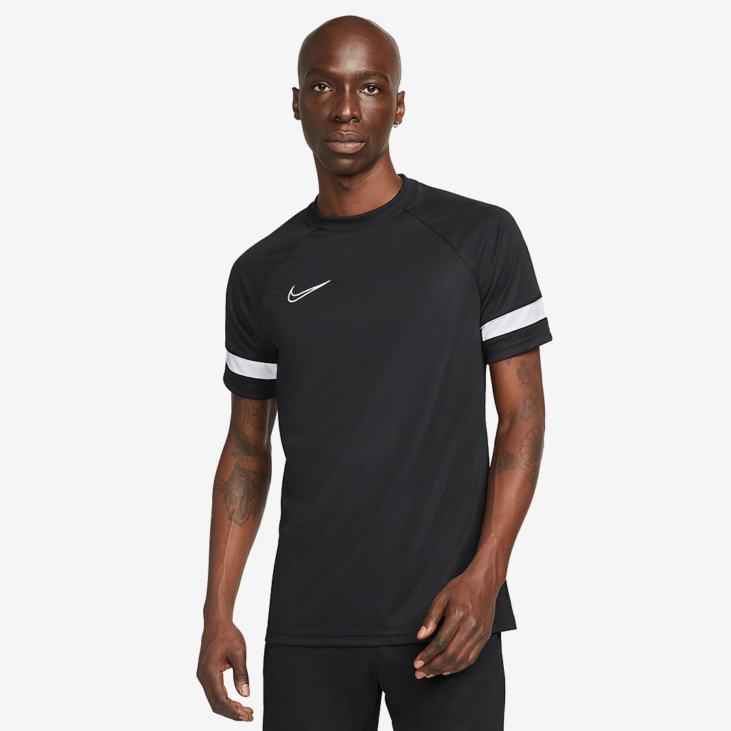 Nike DF Academy 21 SS Top - Black/White/White - Mens Clothing