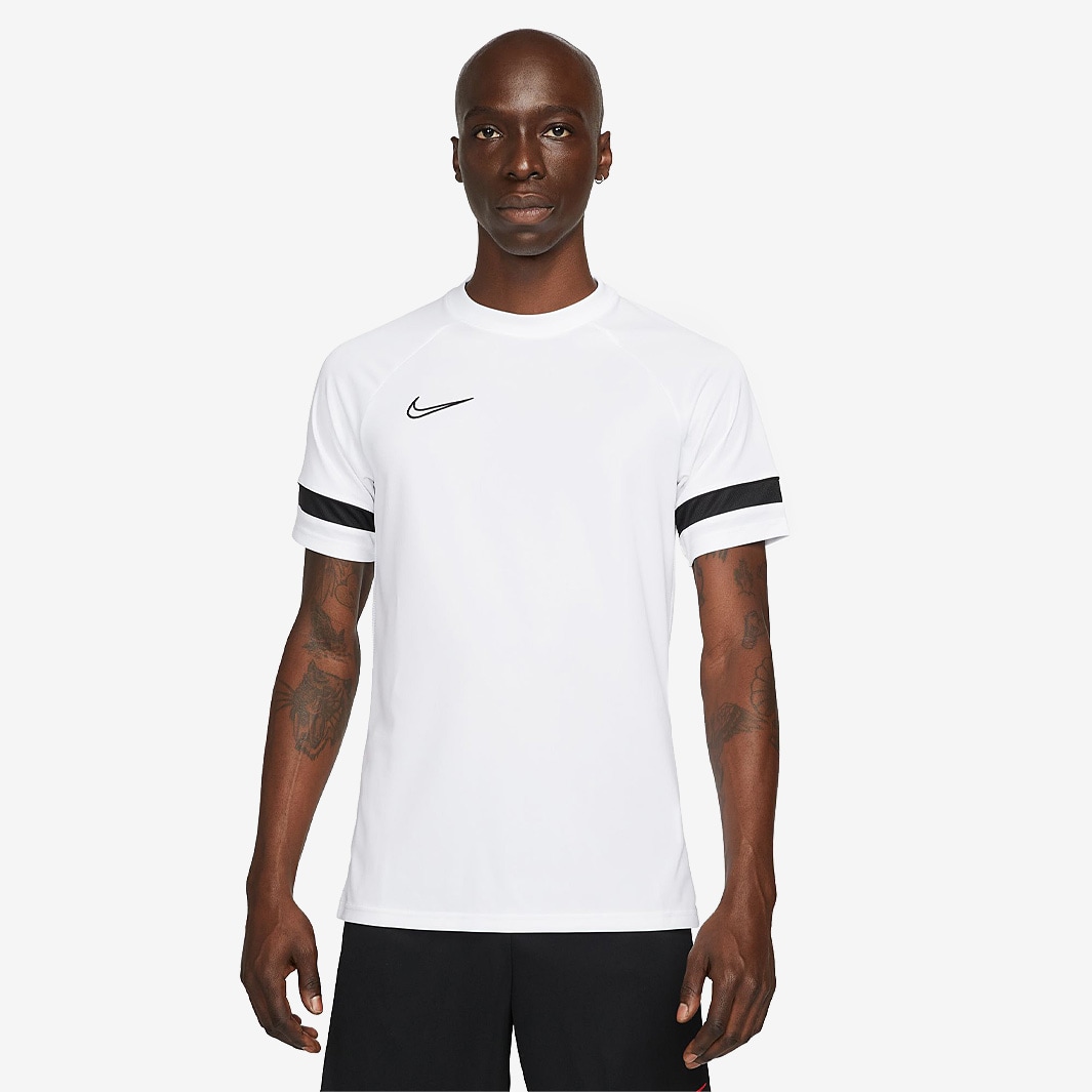 Nike DF Academy 21 SS Top - White/Black/Black/Black - Mens Clothing