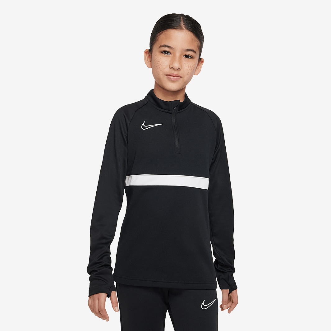 Nike Kids Academy 21 DF Drill Top - Black/White/White/White - Boys ...