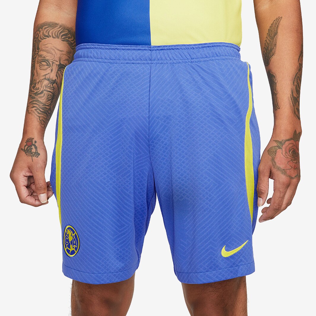 Nike Club America 22/23 DF Strike Short - Medium Blue/Opti Yellow/Opti ...