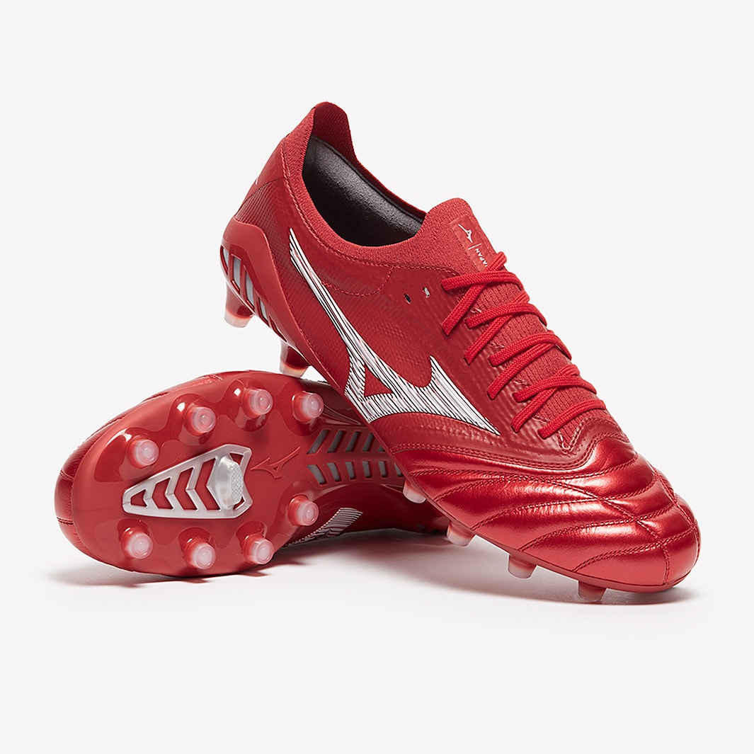 Speels influenza plotseling Mizuno Morelia Neo III ß Made In Japan FG - High Risk Red/White/High Risk  Red - Mens Boots 