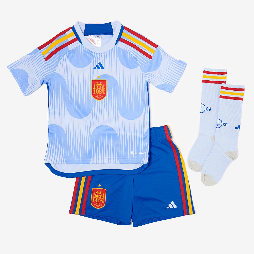 Adidas Spain 2022 Mini Away Kit - Glow Blue Glory Blue Glory Blue S20 