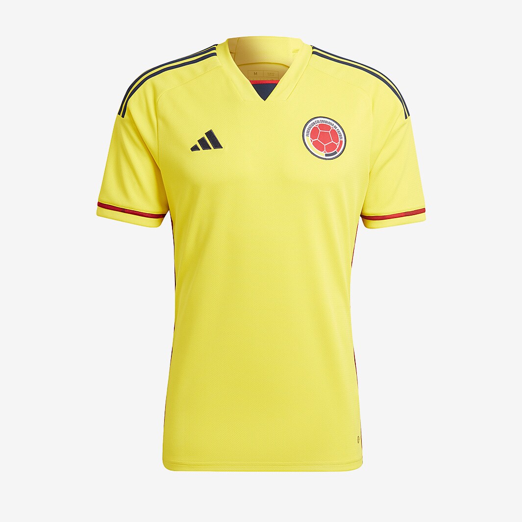 adidas Colombia 2022 Home Shirt - Bright Yellow - Mens Replica | Pro ...