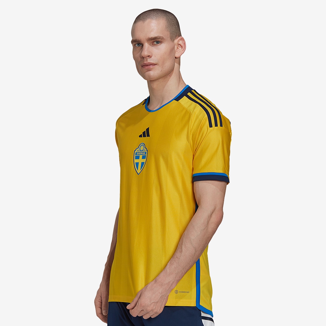 adidas Sweden 2022 Home Shirt - EQT Yellow - Mens Replica
