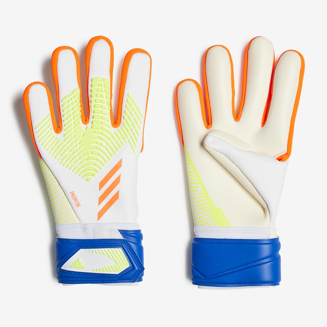 adidas Predator Finger Strap Youth Goalie Gloves - Yellow/Red