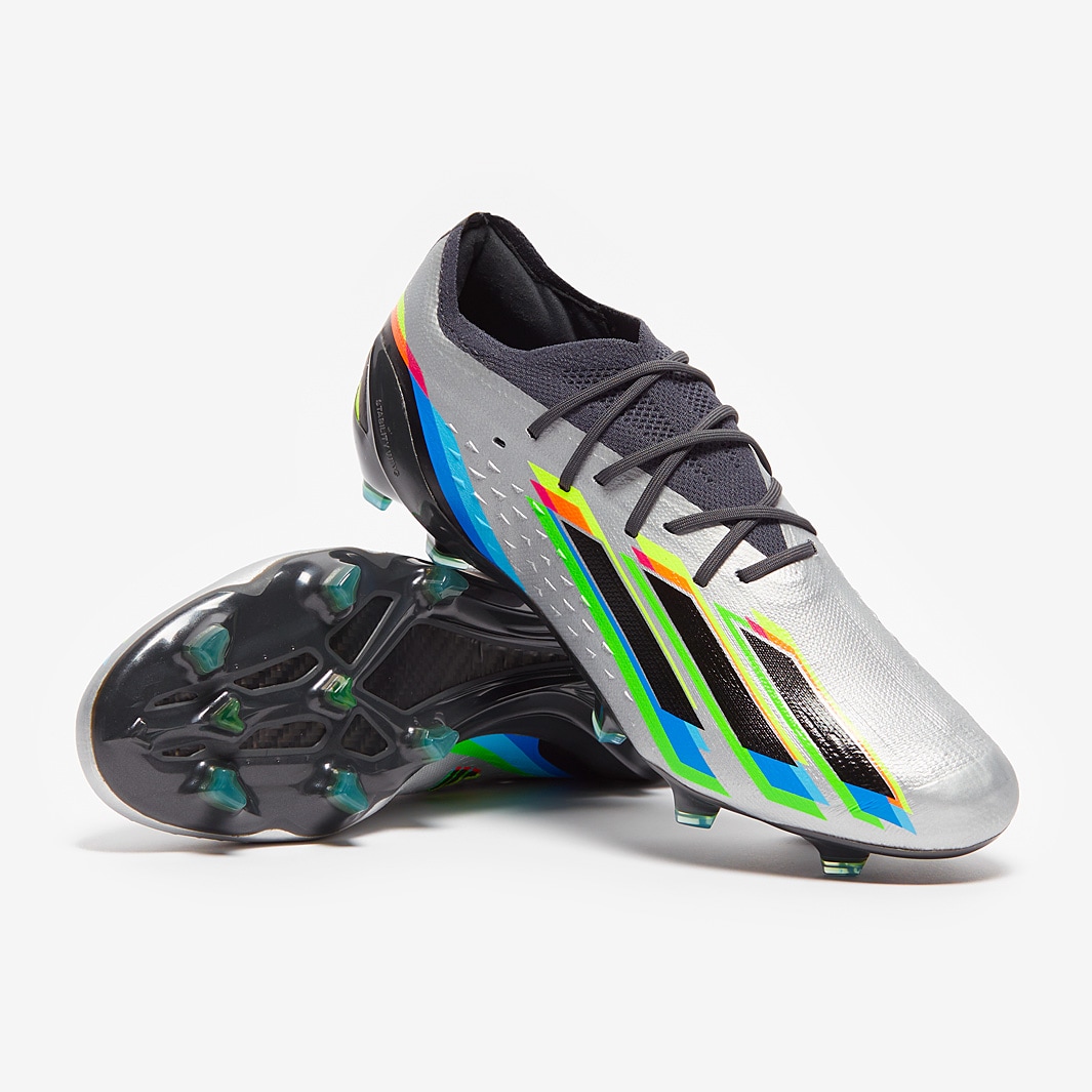 adidas X Speedportal.1 FG Silver Metallic Core Black Solar Yellow Mens Boots Pro Direct Soccer