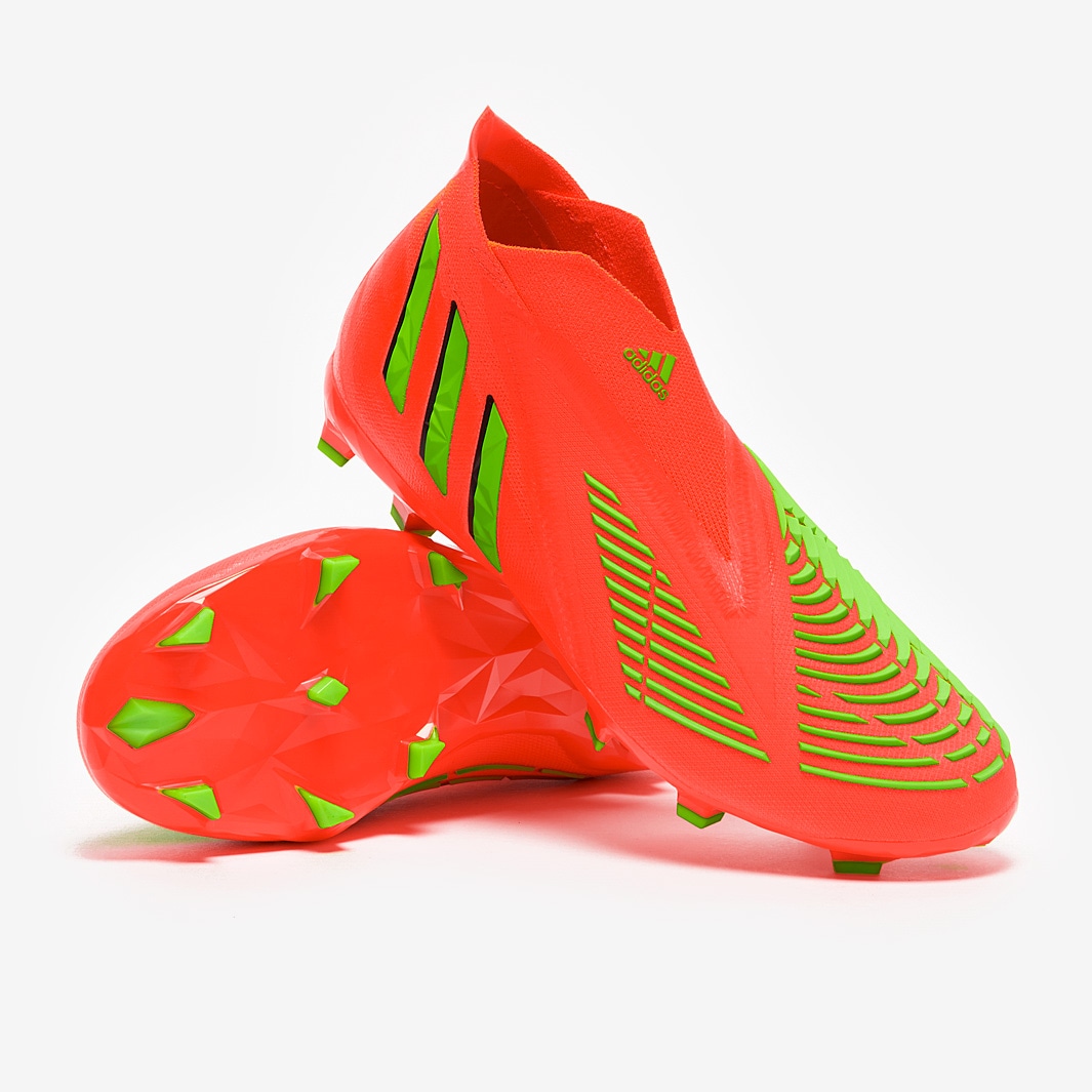 adidas Predator Edge+ FG niños - Rojo/Solar Verde/Negro - Terreno Firme - Botas para niños Pro:Direct Soccer