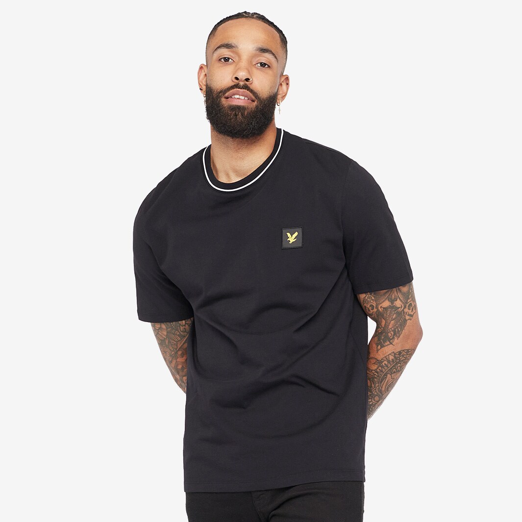 Lyle & Scott Casuals Tipped T-Shirt - Jet Black - Tops - Mens Clothing ...