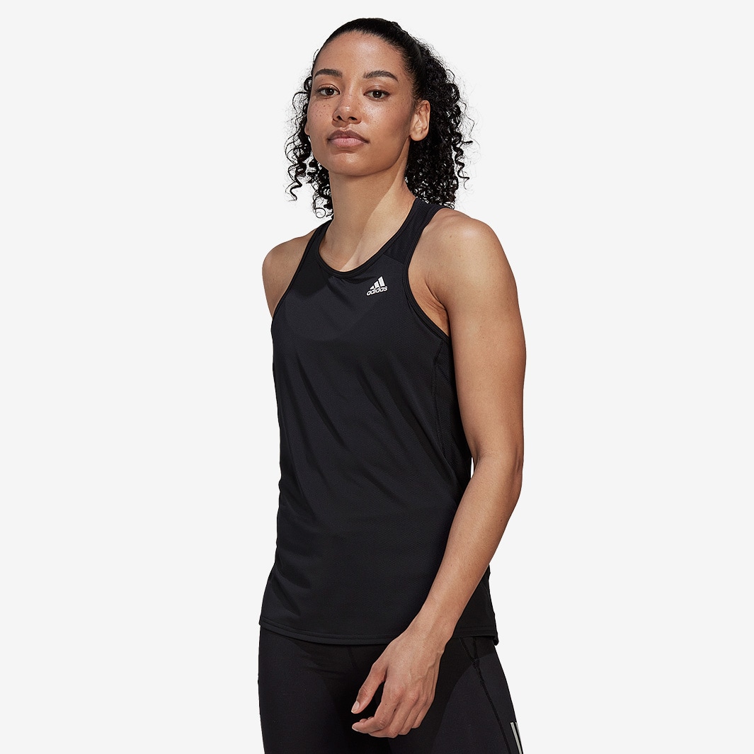 adidas Womens Own The Run Tank - Black - Womens Clothing